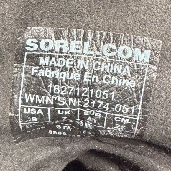 Sorel 1964 Premium Wedge Boots size 9 Canvas Leather Lace Up Waterproof Boots - Picture 5 of 6